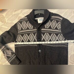 Urban Pipeline Cardigan Men's M Sweater
Knit Cotton Blend Black Gray Soft READ